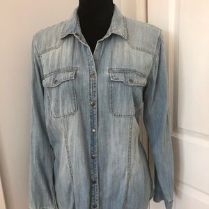 Washed denim shirt